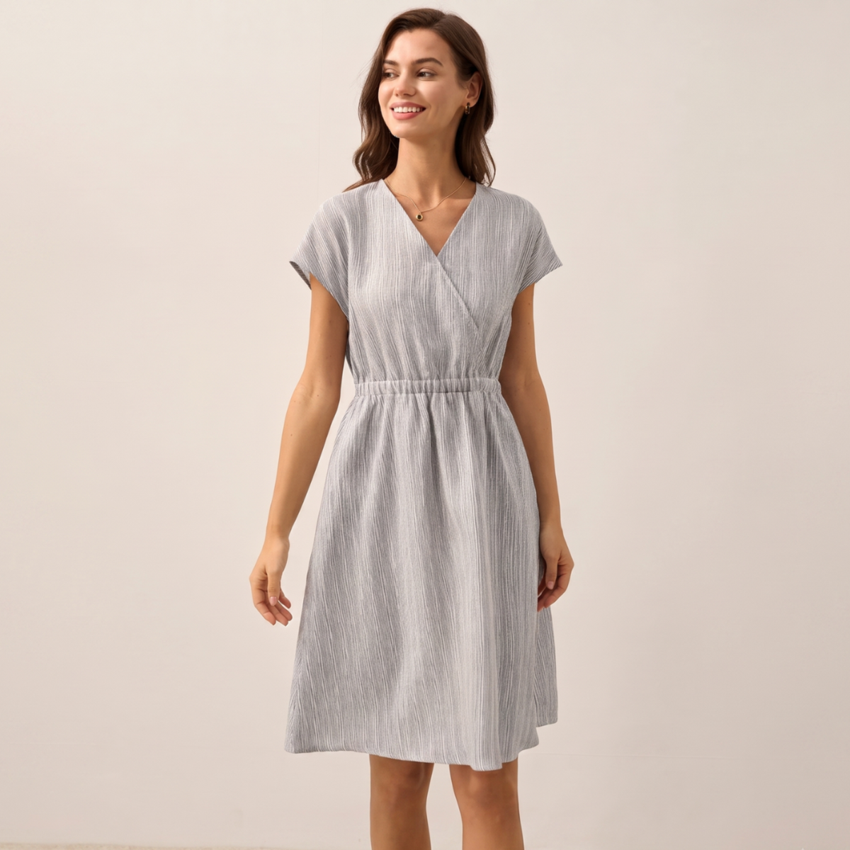 Aria Striped Linen Mini Dress