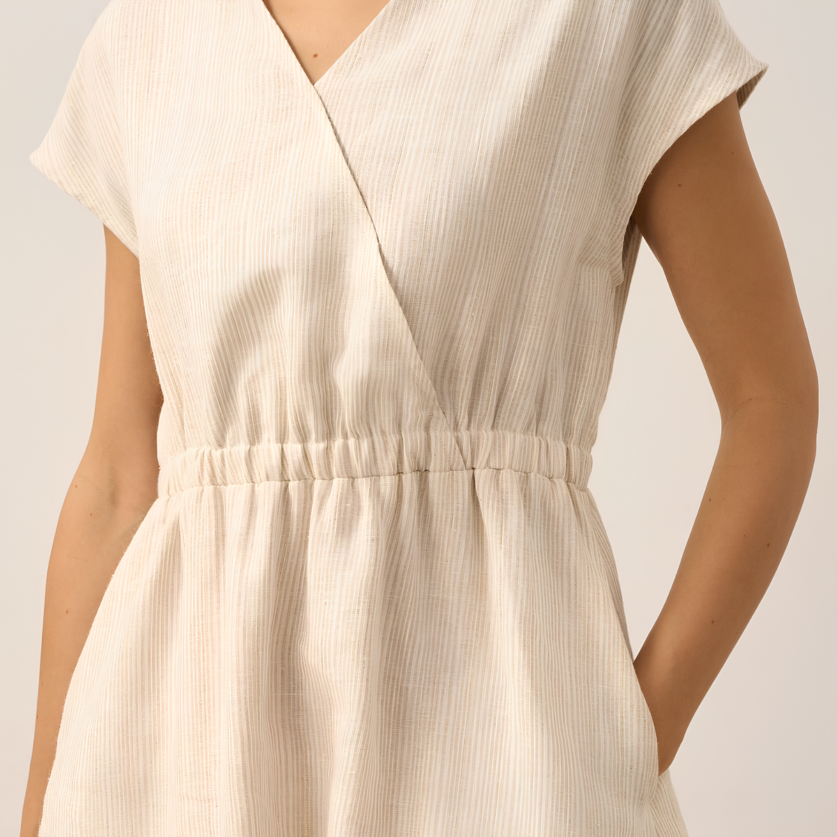Aria Striped Linen Mini Dress