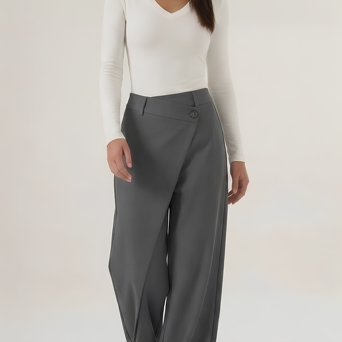 Asymmetrical Tailored Pants