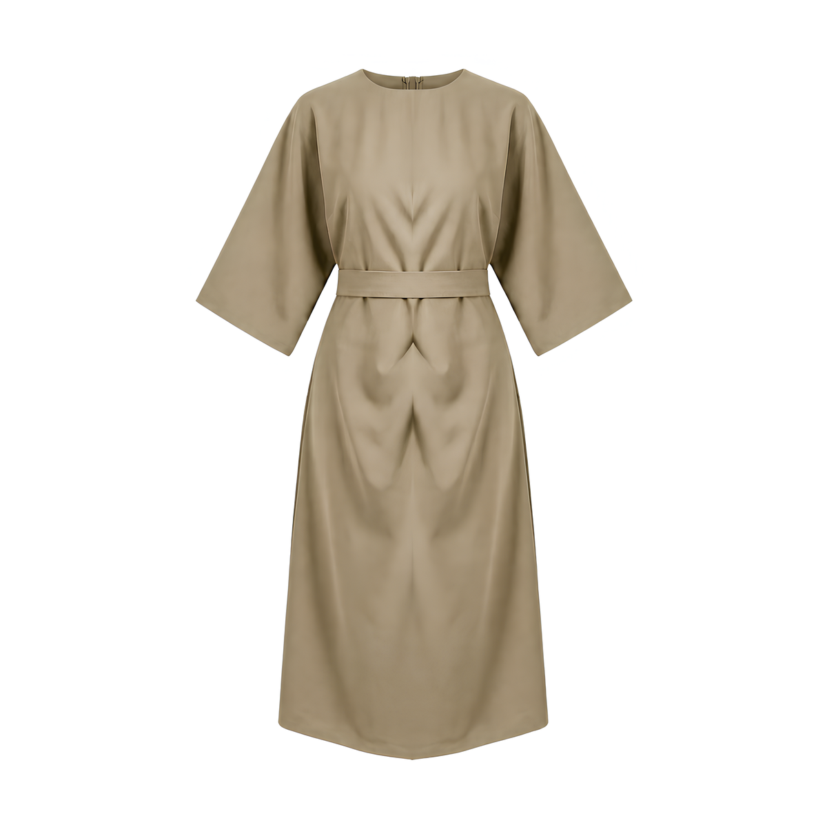 Balloon Sleeve Midi Dress