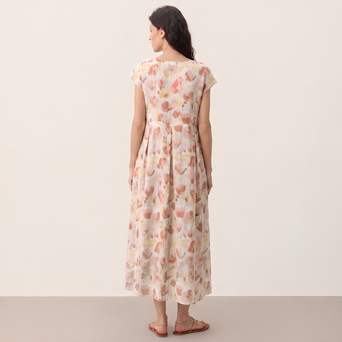 Carnation Linen Maxi Dress