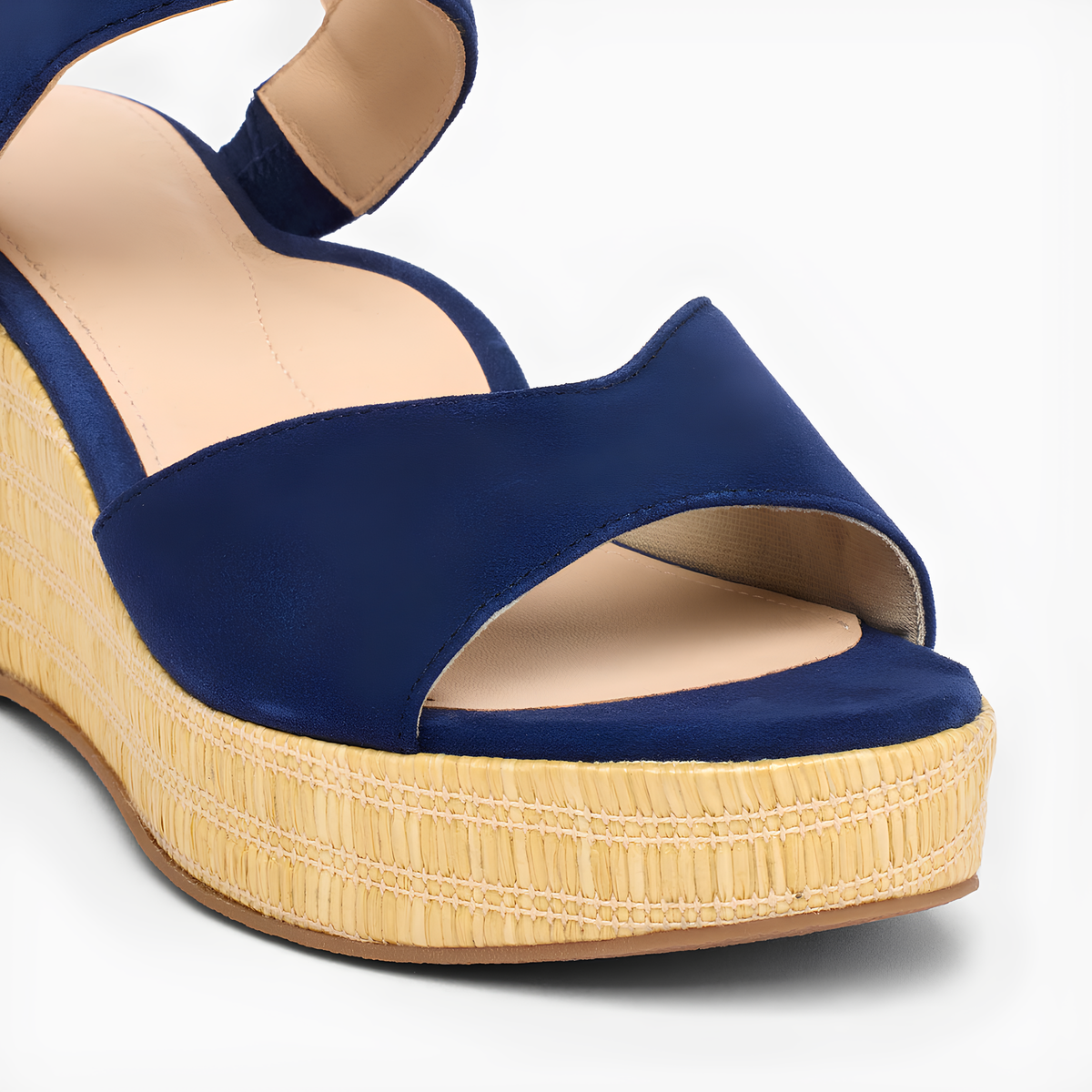 Eloise Navy Suede Wedges
