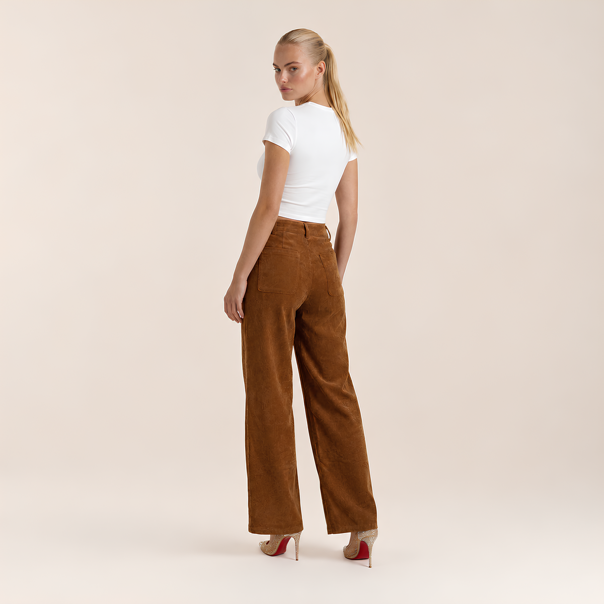 High Waist Corduroy Pants