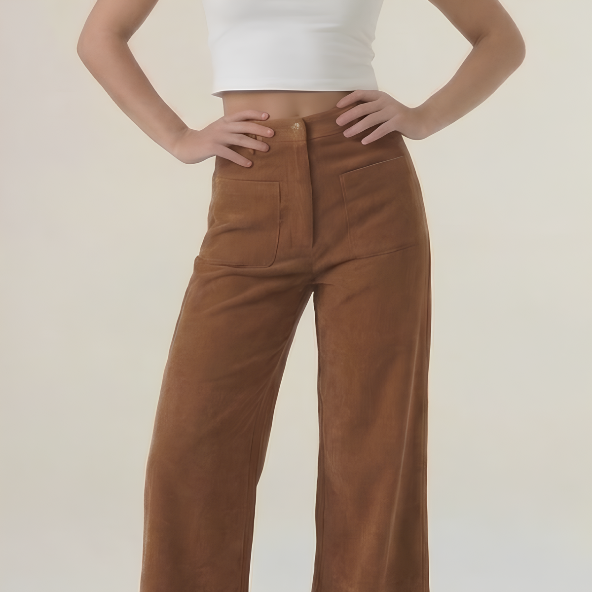 High Waist Corduroy Pants