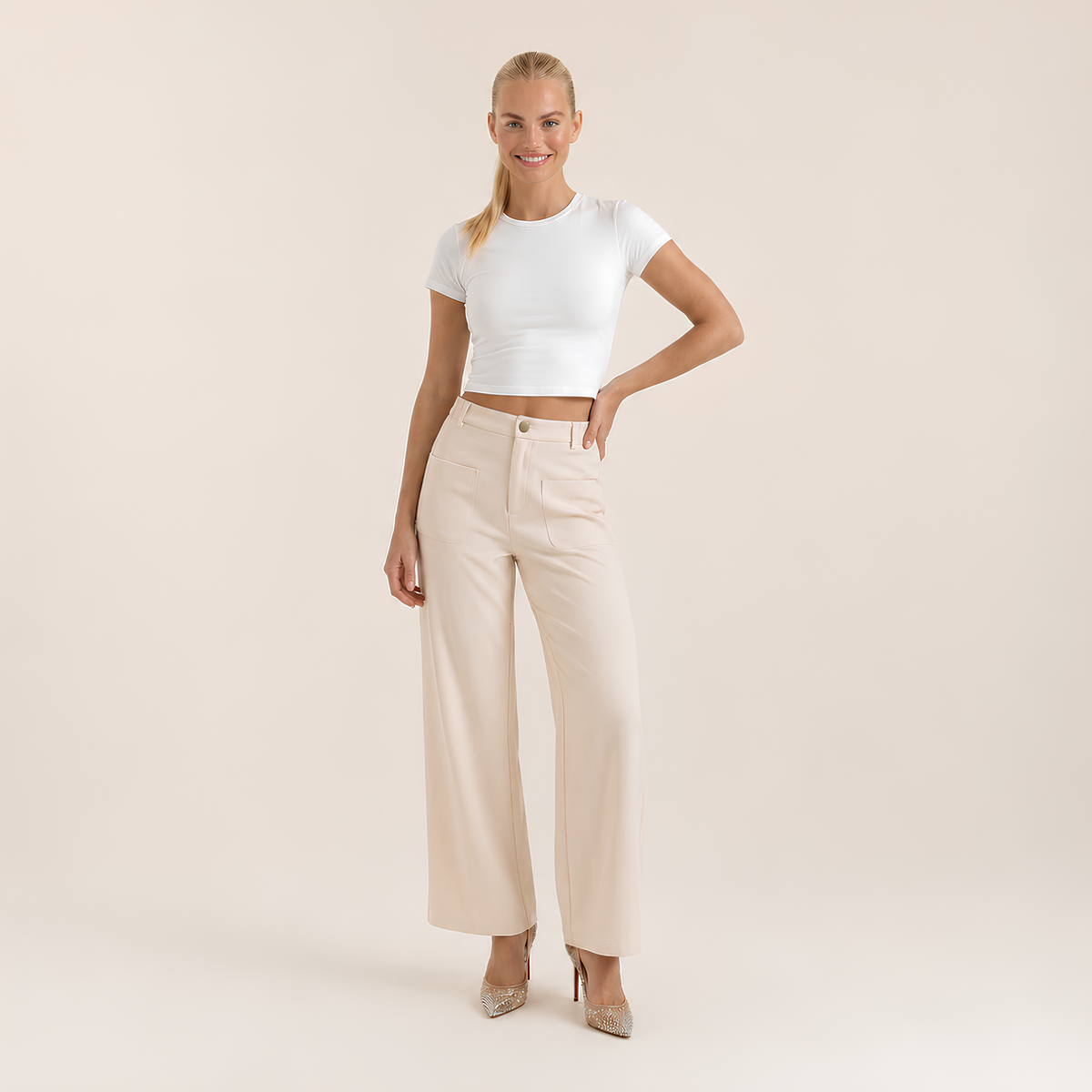 High Waist Corduroy Pants