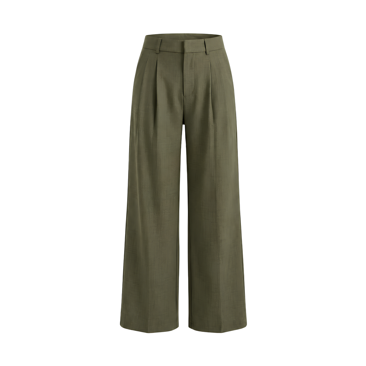 High Waist Linen Blend Pants