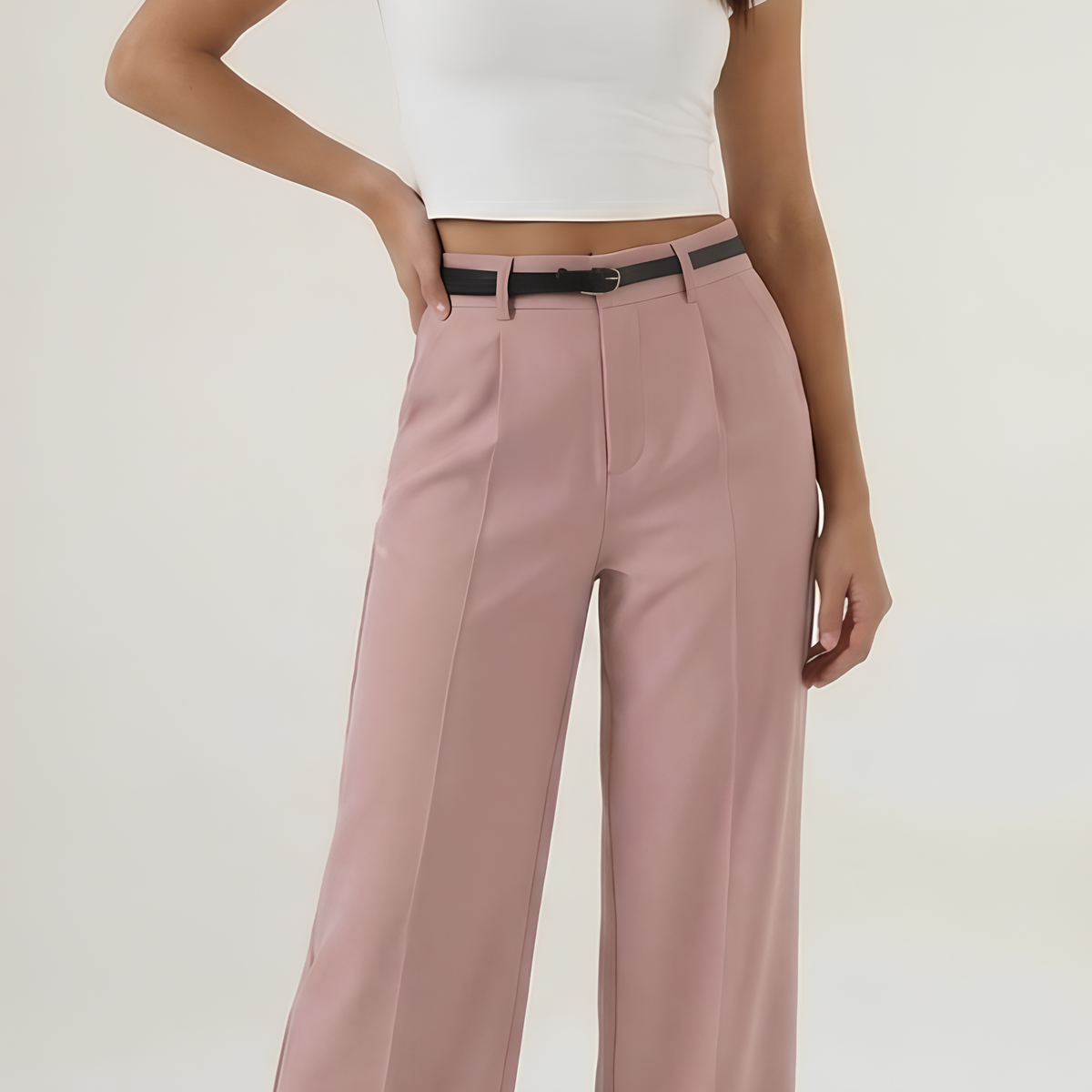 High Waist Tailored Pants