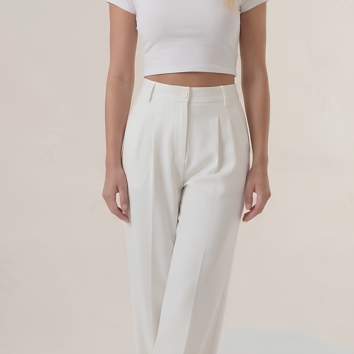 High Waist Tailored Pants