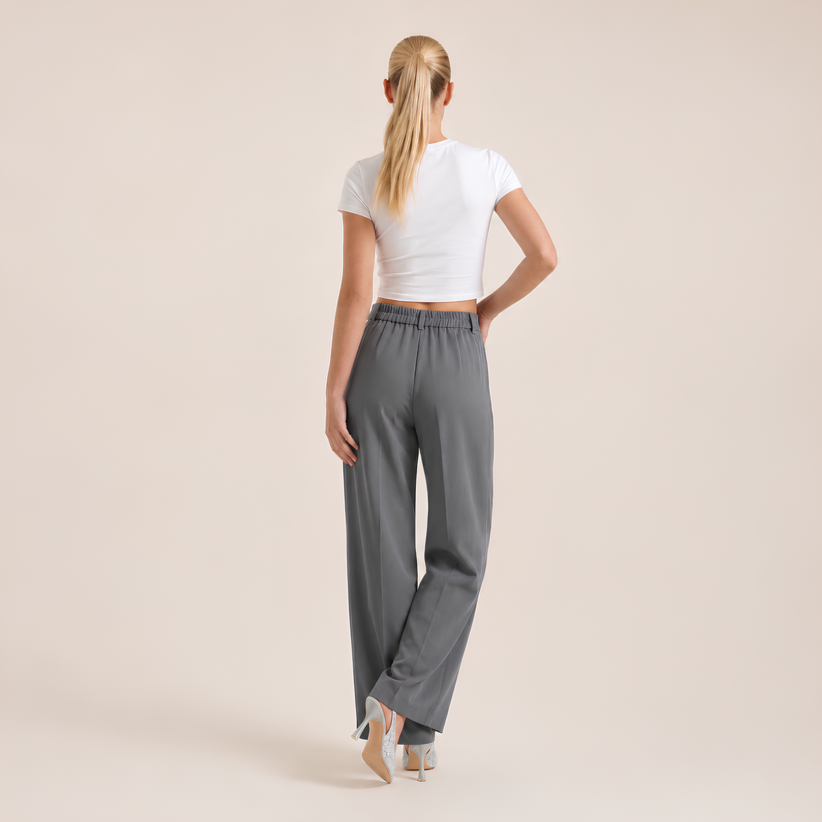 High Waist Tailored Pants