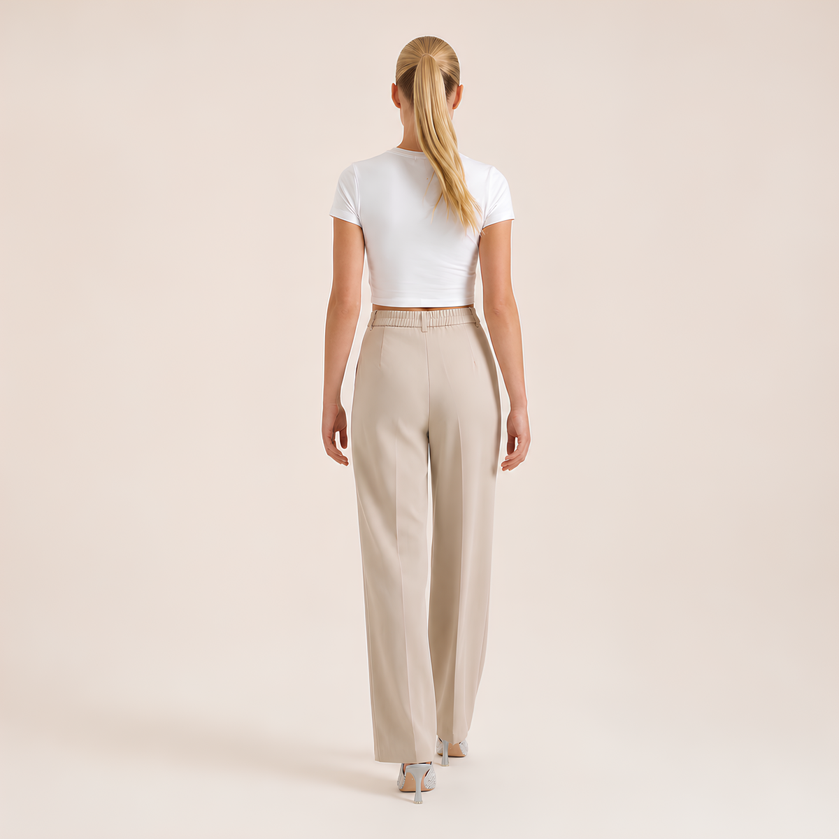 High Waist Tailored Pants