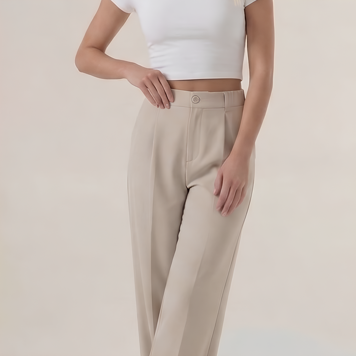 High Waist Tailored Pants