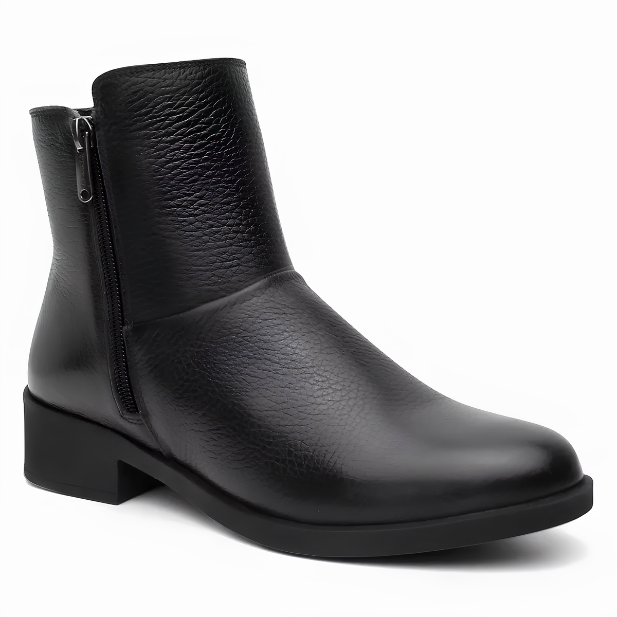 Minimal Leather Ankle Boots
