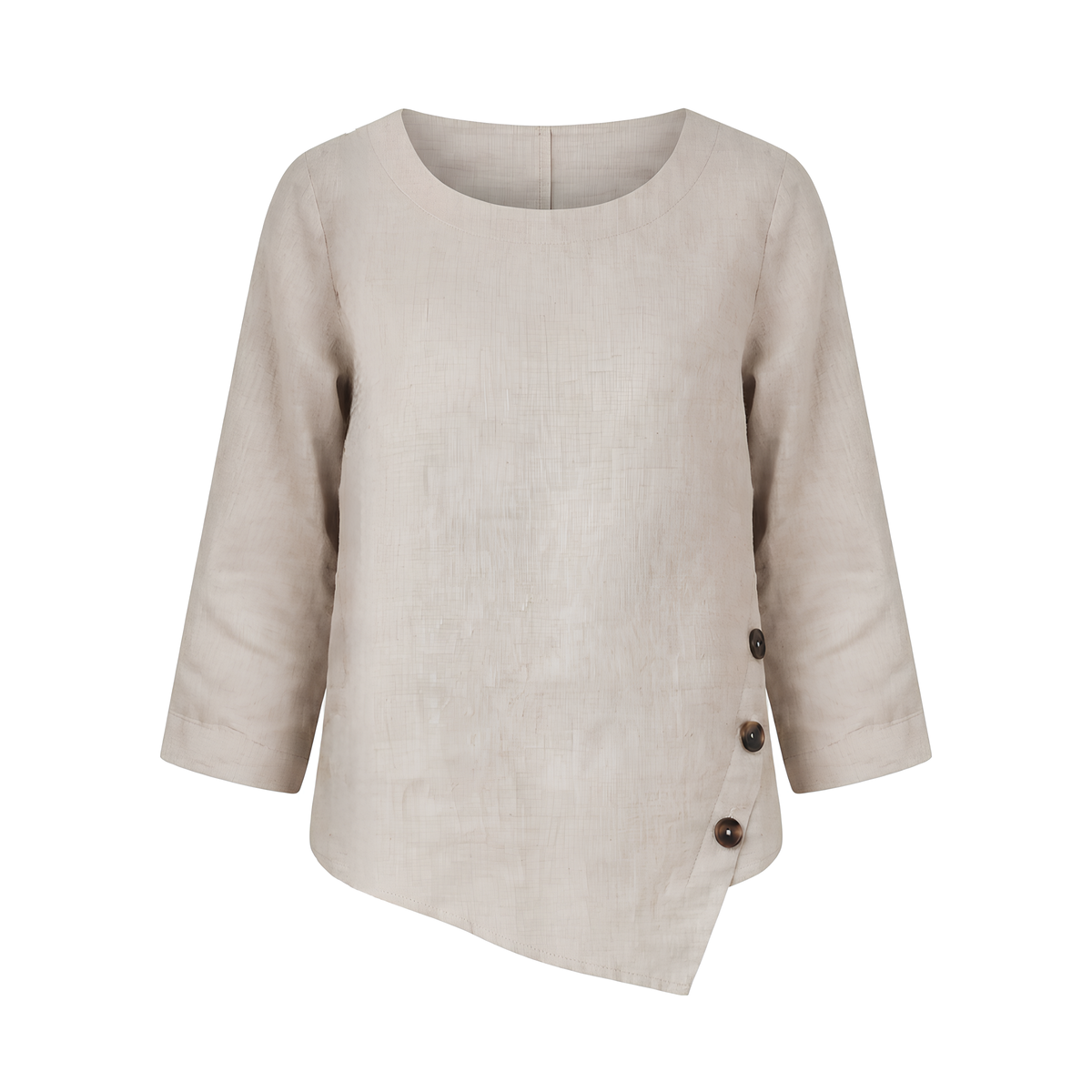 Nyla Asymmetric Linen Top