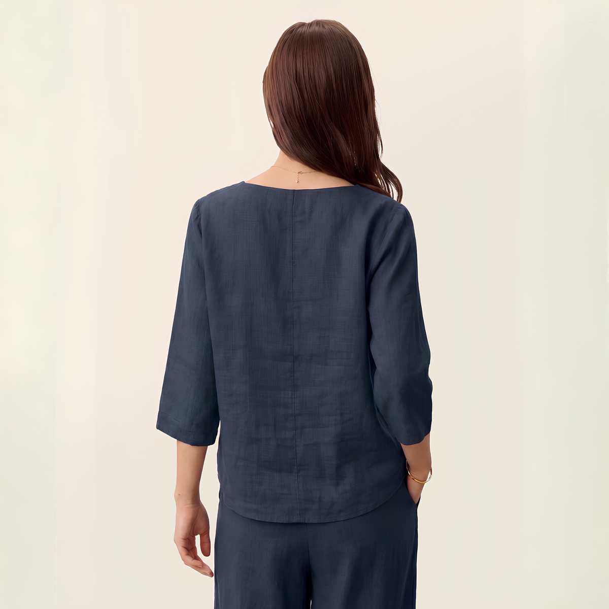 Nyla Asymmetric Linen Top