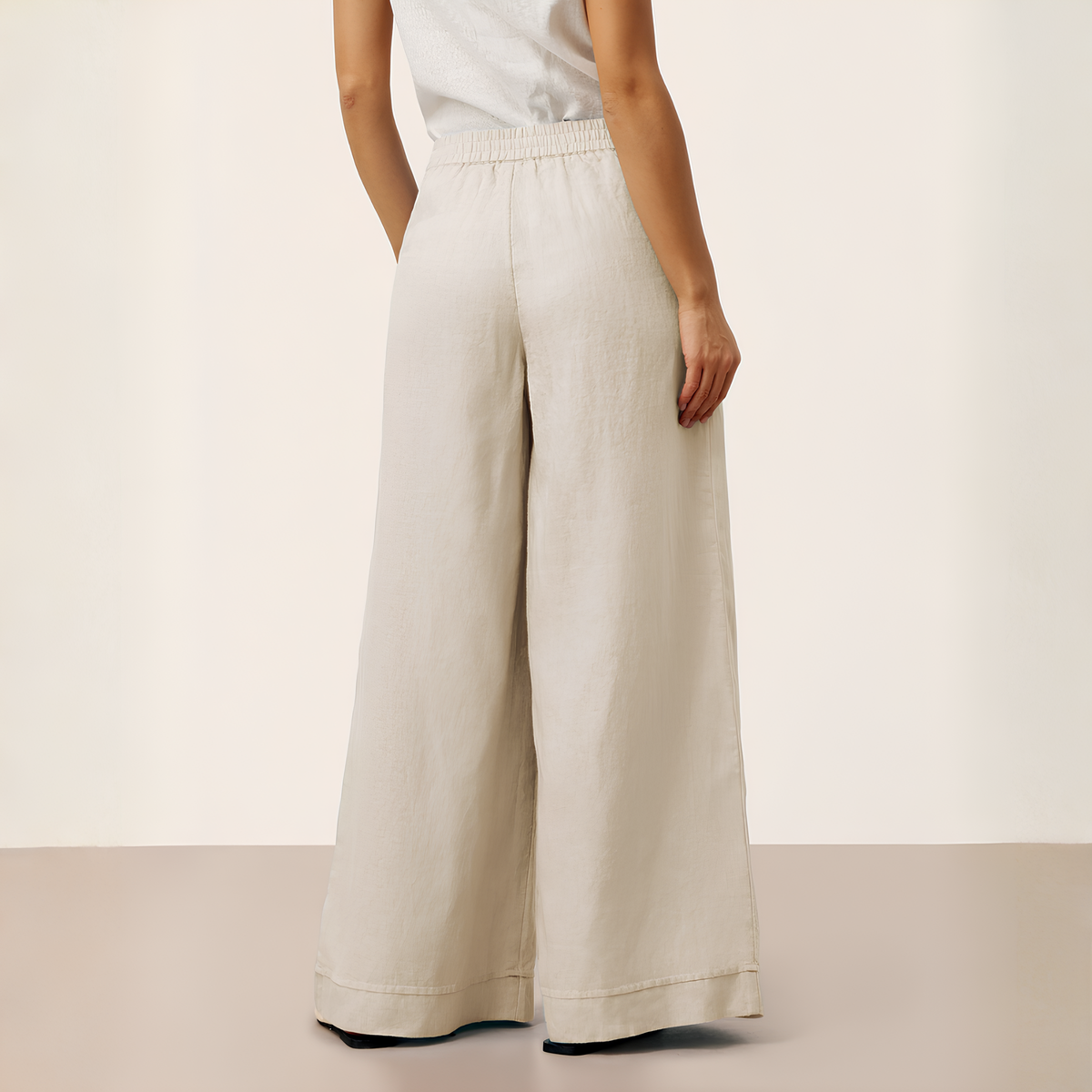 Vera Pleated Linen Trousers