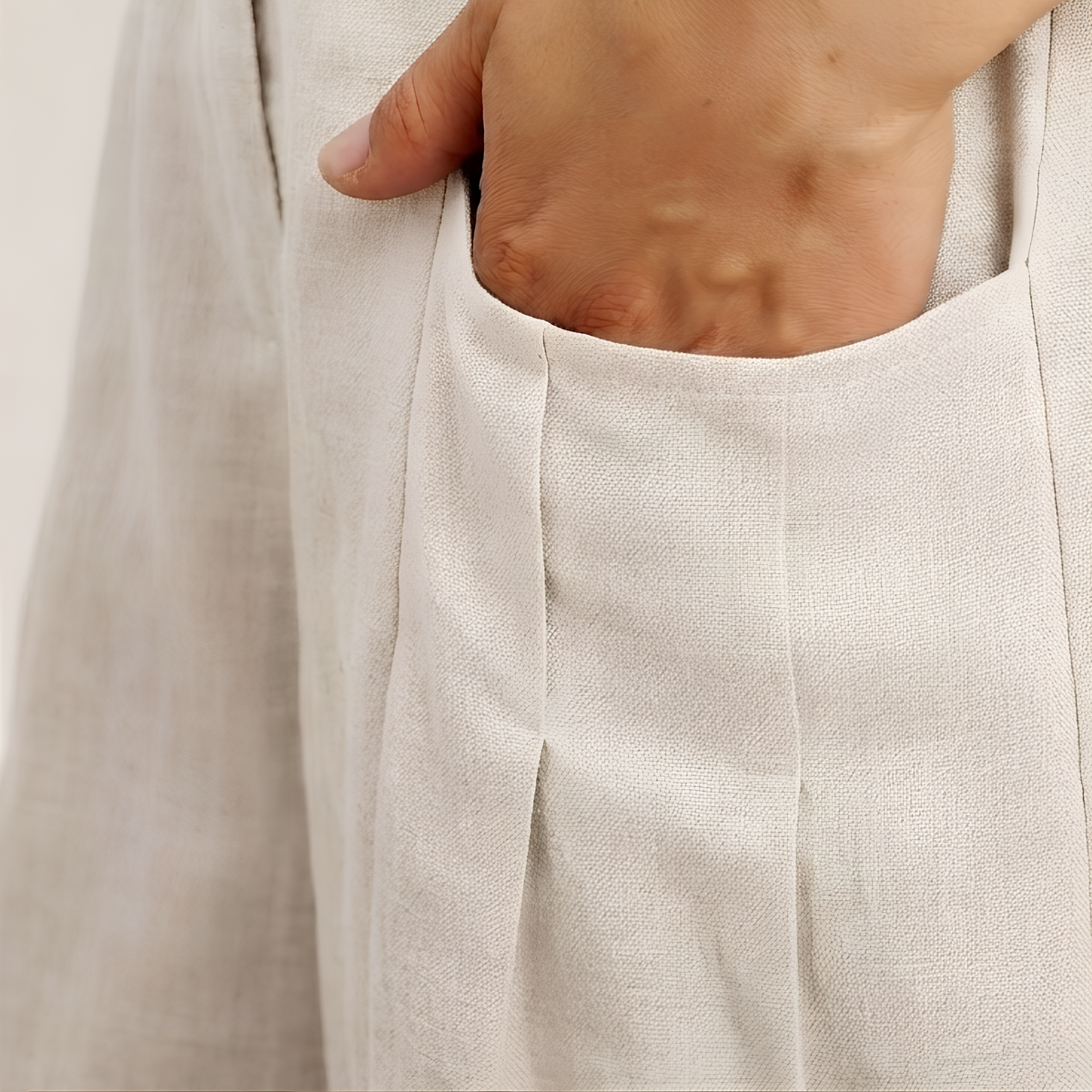 Vera Pleated Linen Trousers