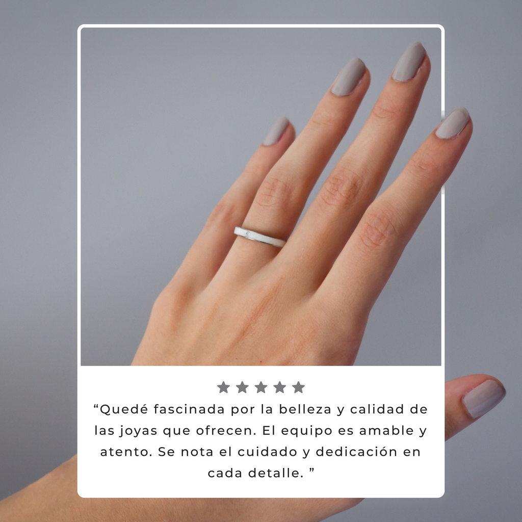 Anillo carrara classic con cristal