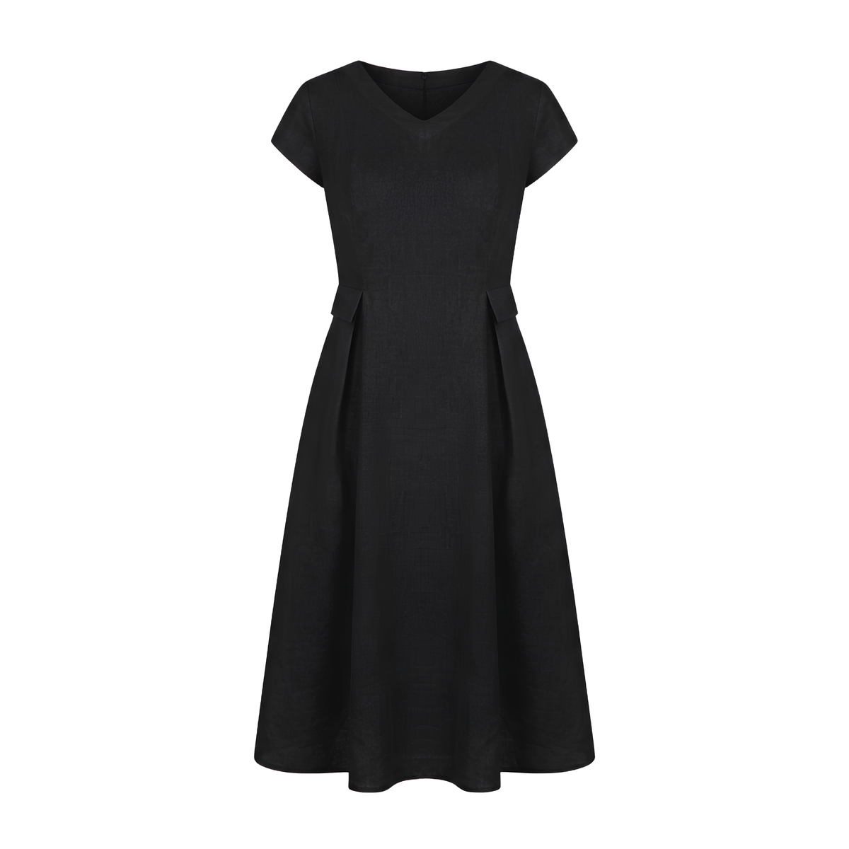 Alexa V-Neck Linen Dress