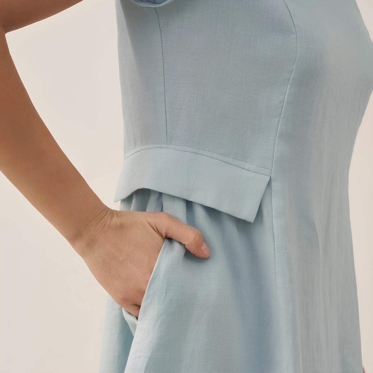 Alexa V-Neck Linen Dress