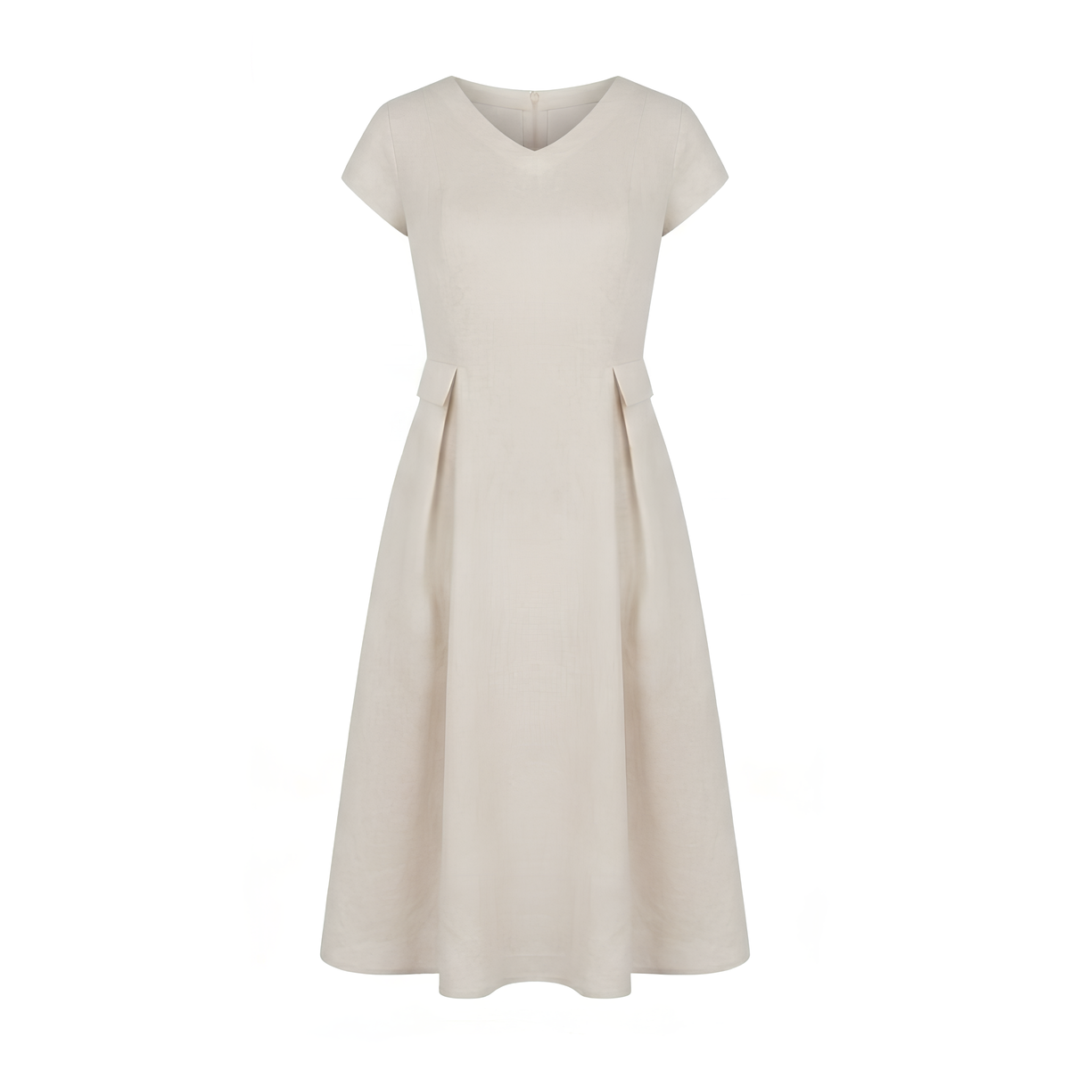 Alexa V-Neck Linen Dress