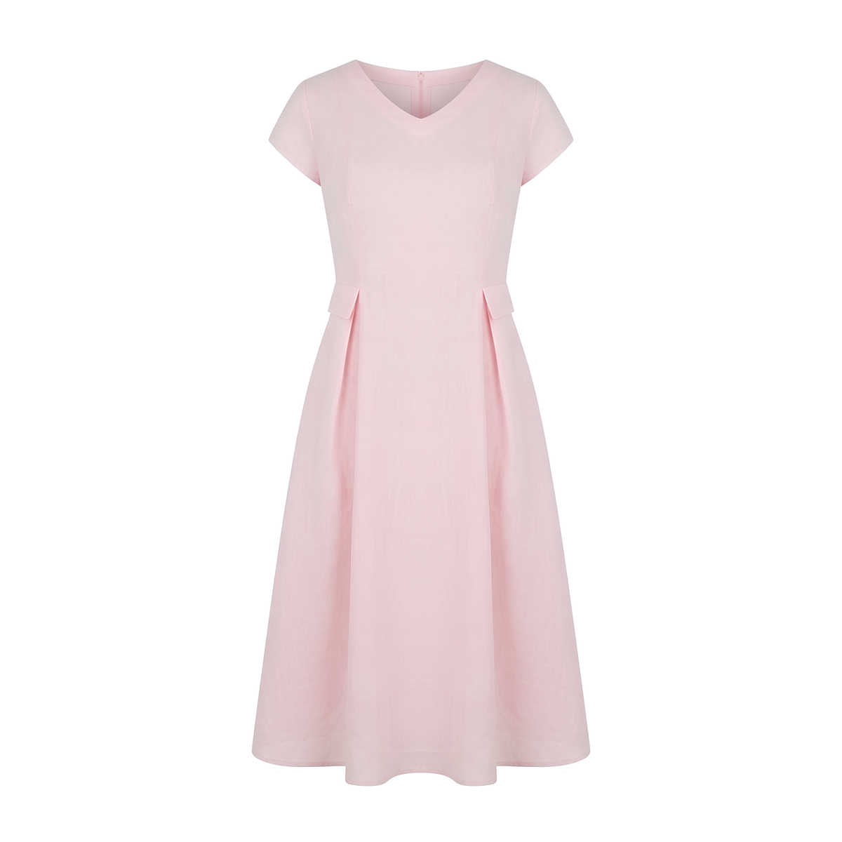 Alexa V-Neck Linen Dress