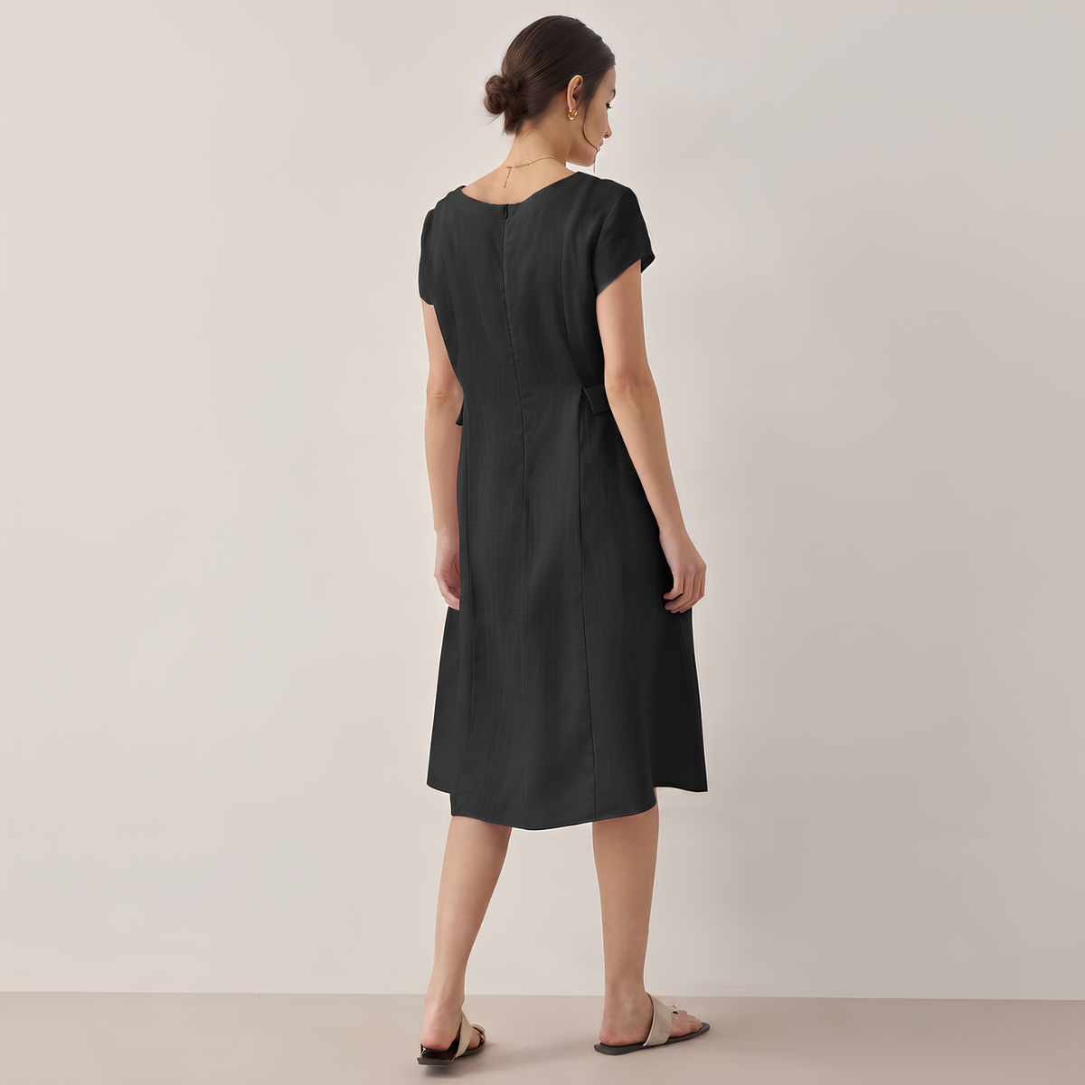 Alexa V-Neck Linen Dress