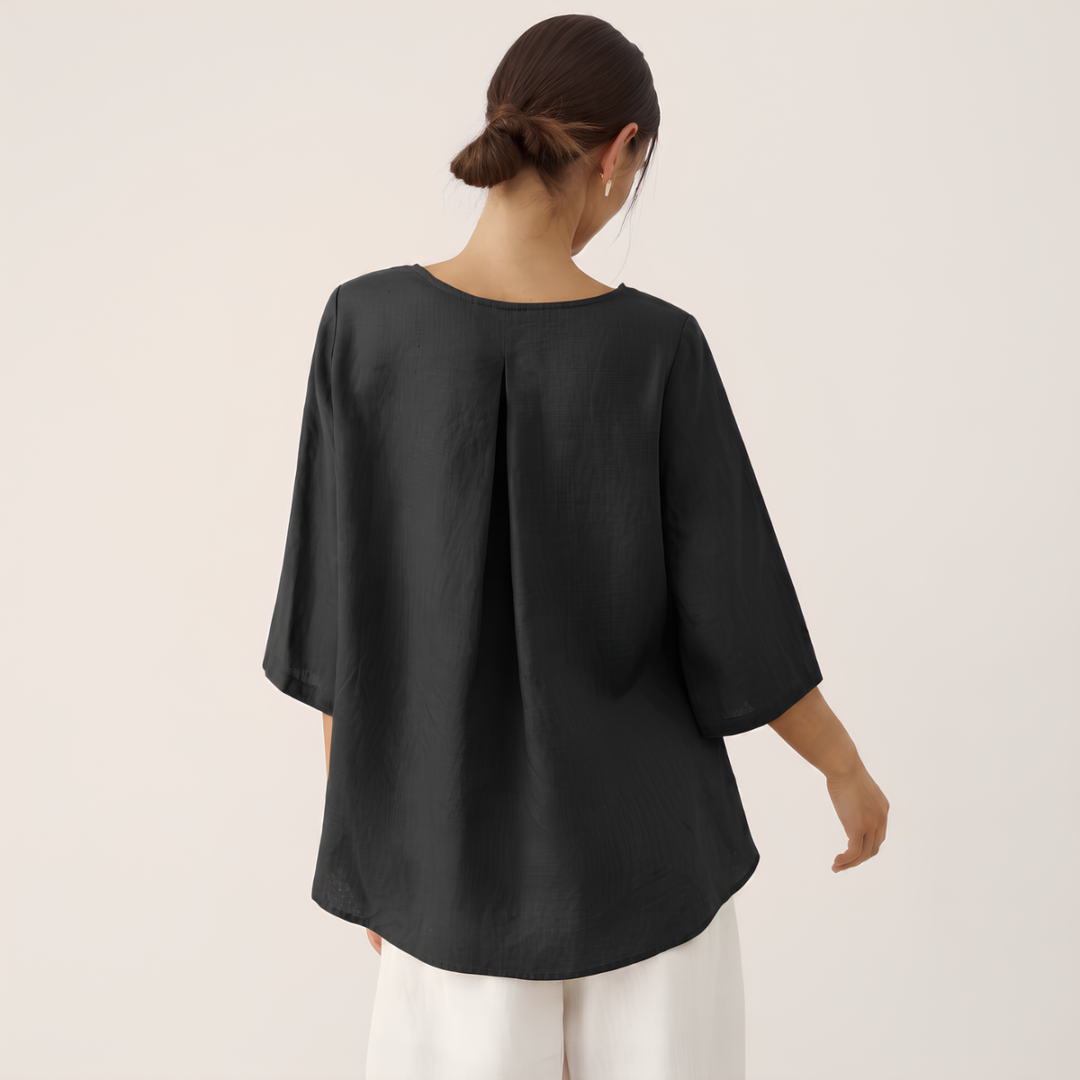 Anna Asymmetric Linen Top