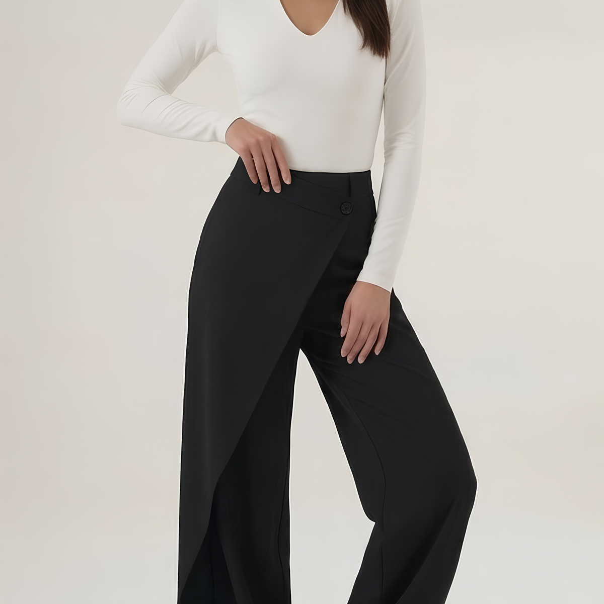 Asymmetrical Tailored Pants