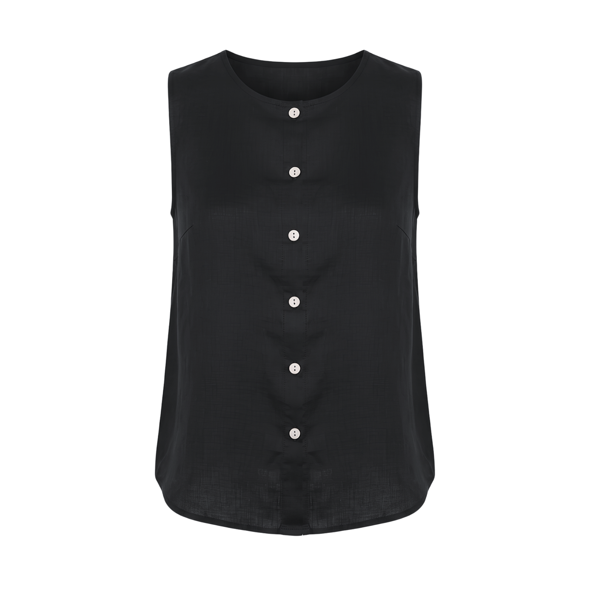 Button Down Linen Tank Top