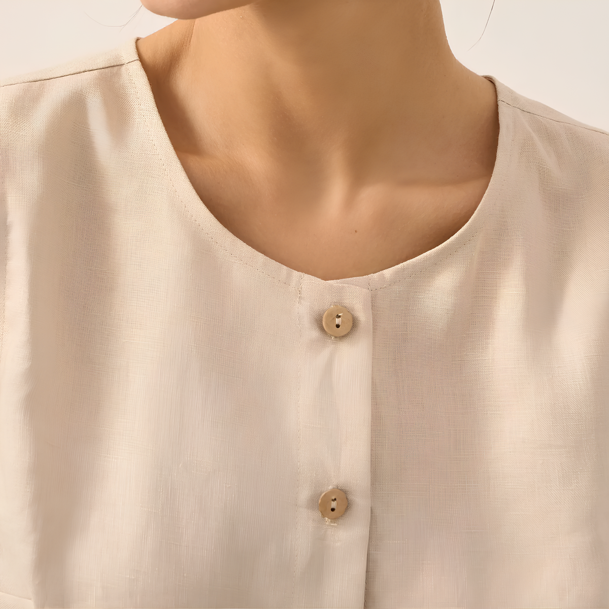 Button Down Linen Tank Top