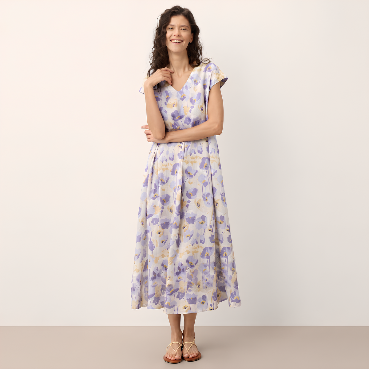 Carnation Linen Maxi Dress