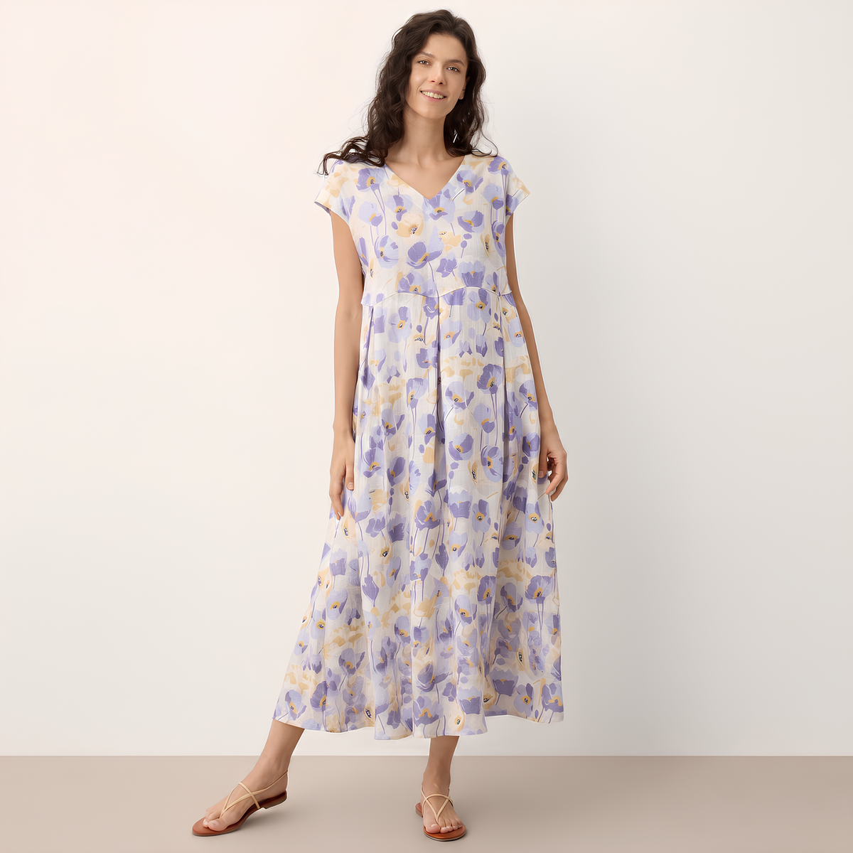 Carnation Linen Maxi Dress