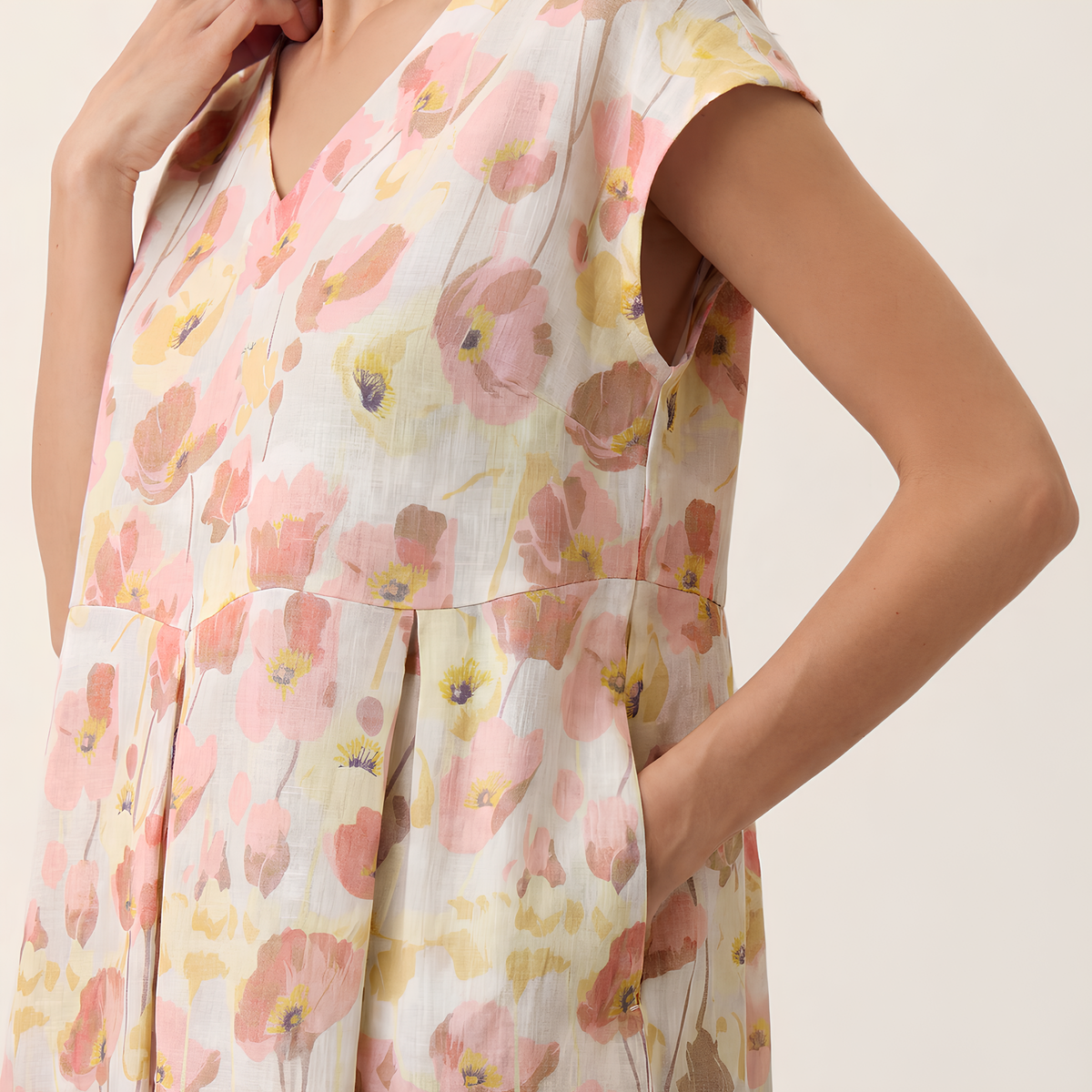 Carnation Linen Maxi Dress