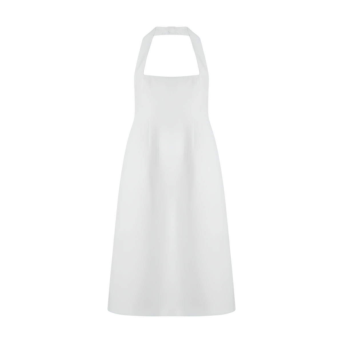 Cotton Blend Halter Midi Dress