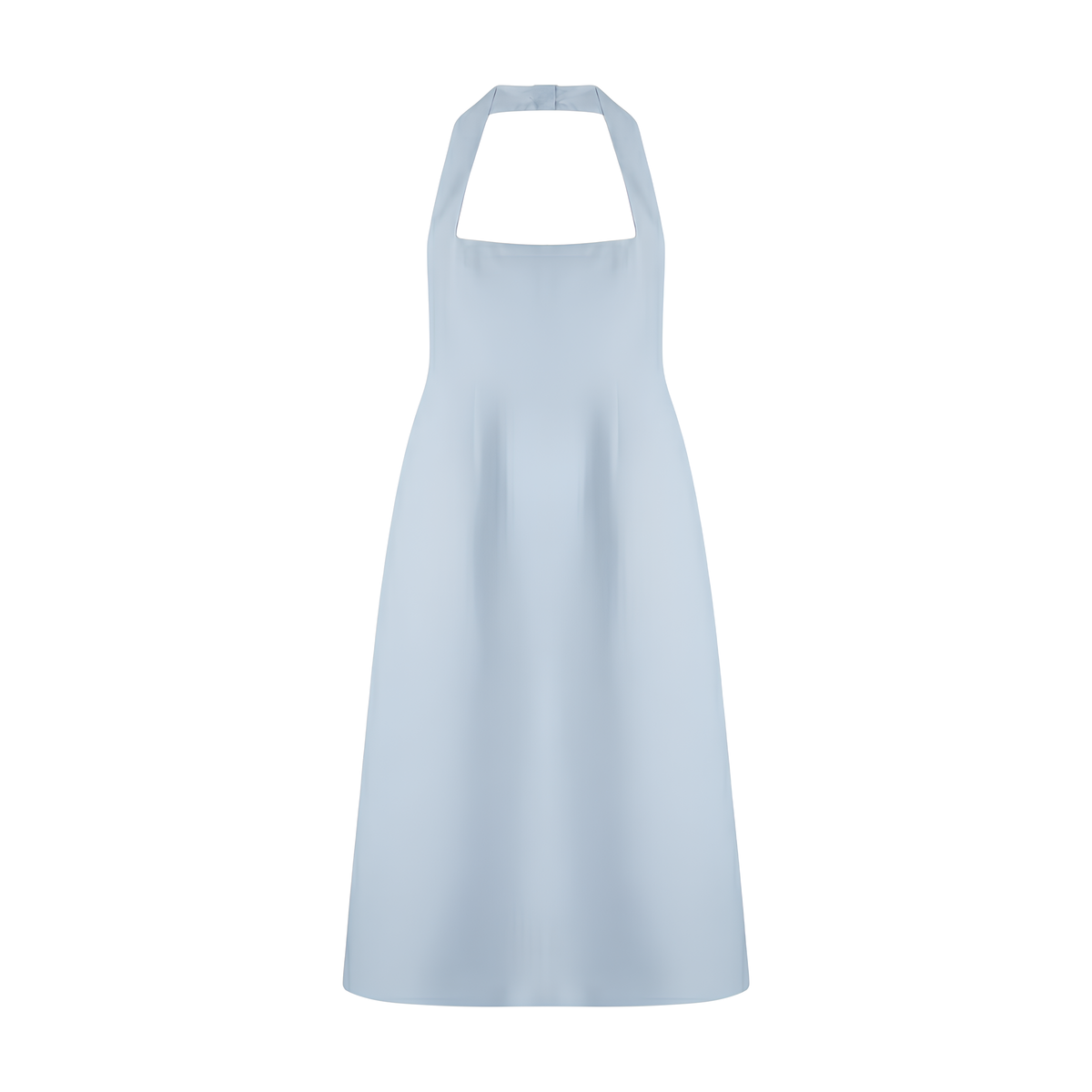 Cotton Blend Halter Midi Dress