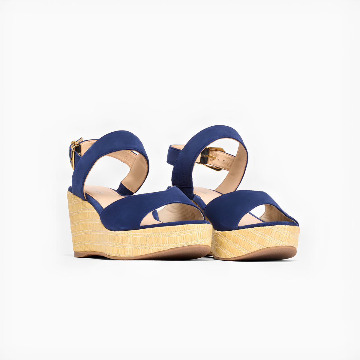 Eloise Navy Suede Wedges