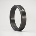 Anillo fibra de carbono cinta con cristal