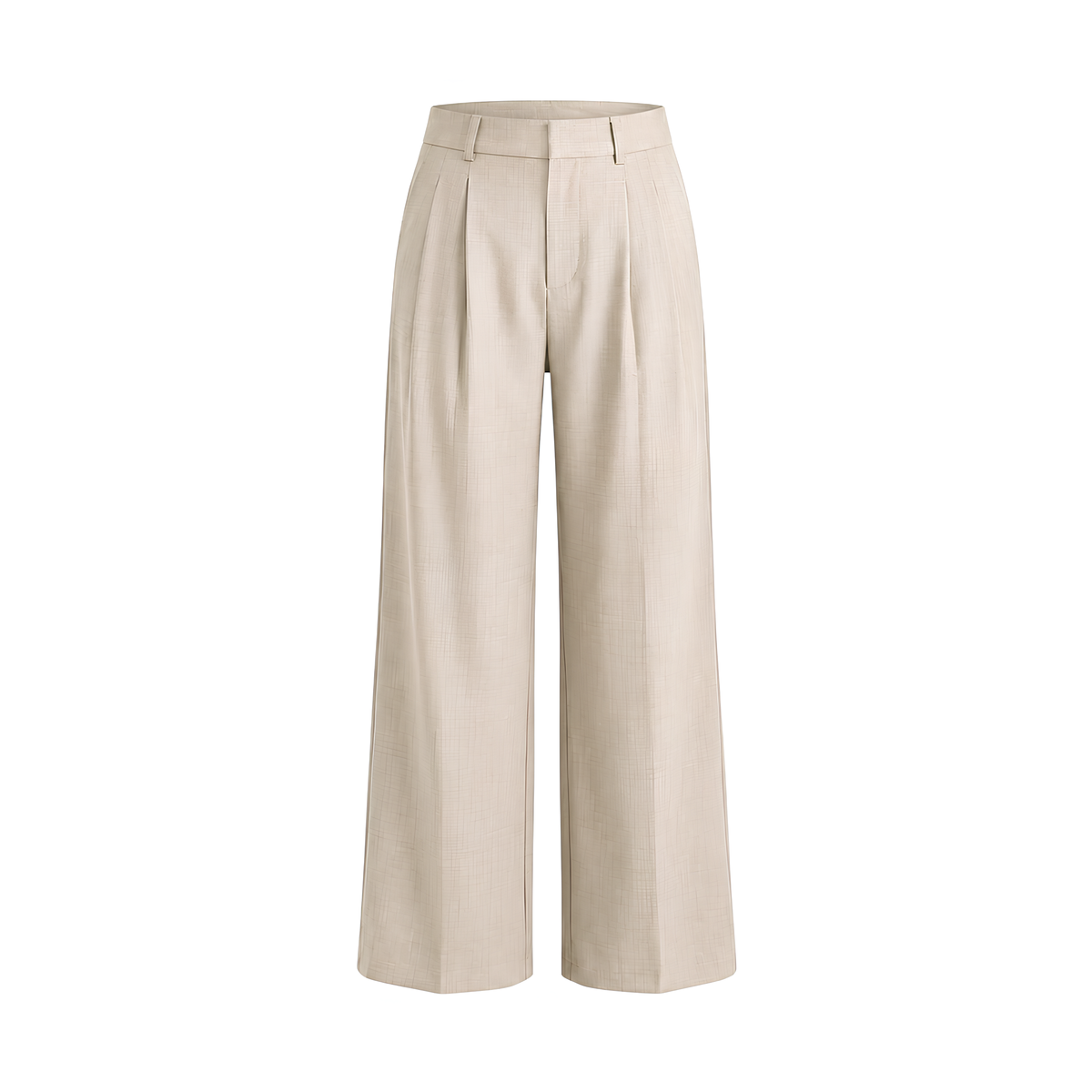 High Waist Linen Blend Pants