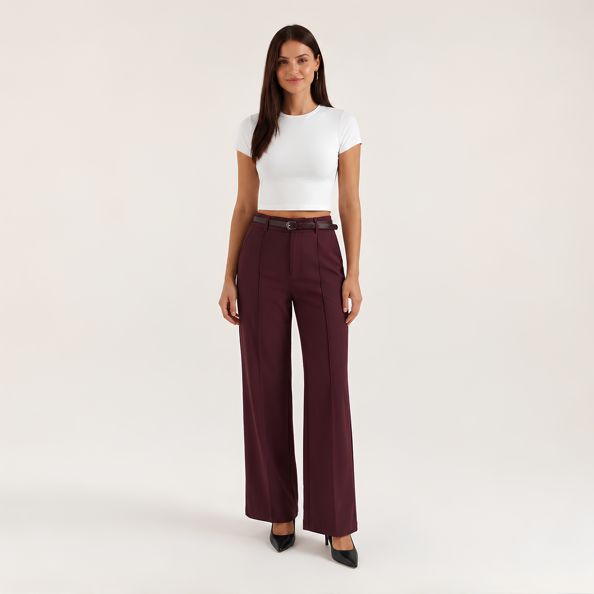 High Waist Tailored Pants