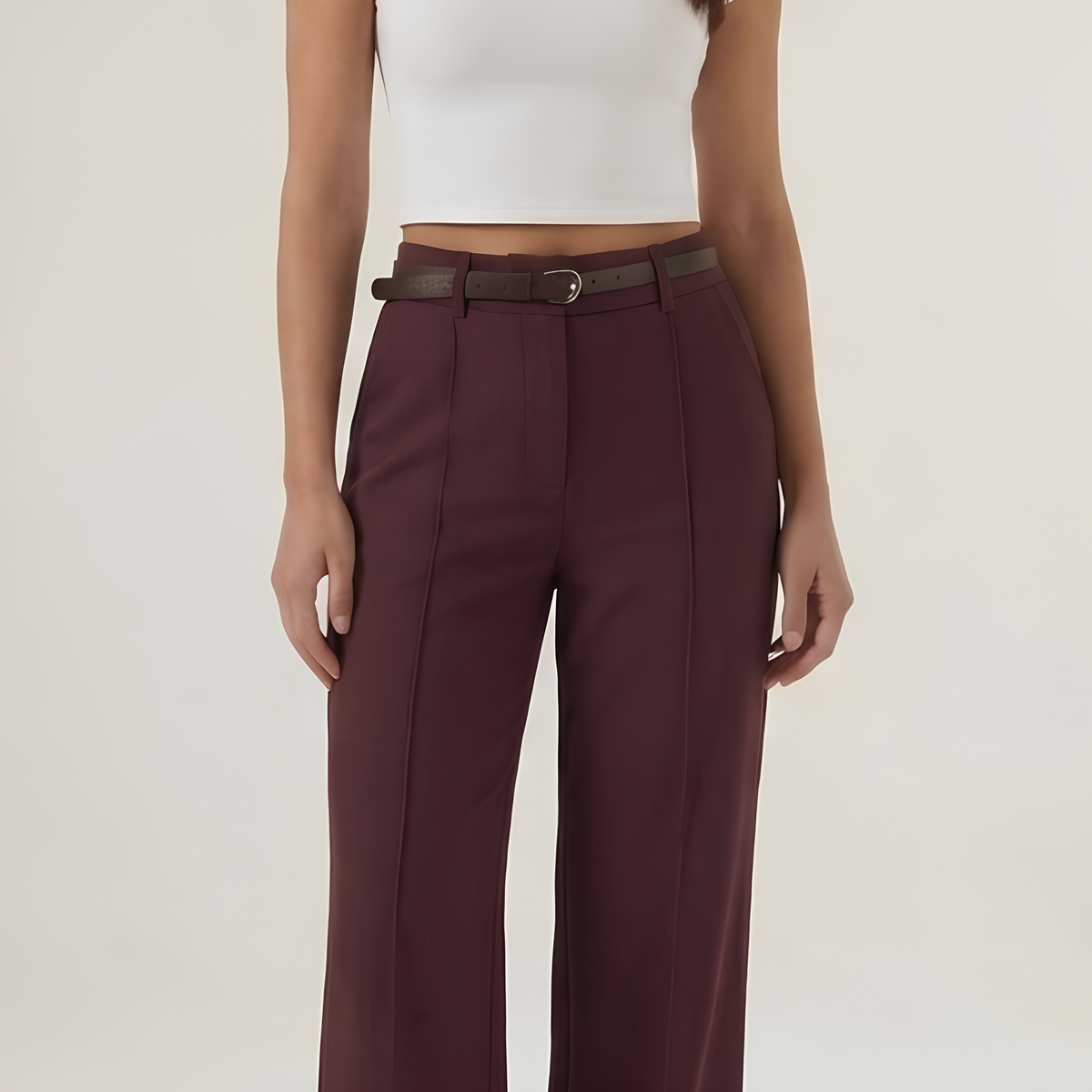 High Waist Tailored Pants