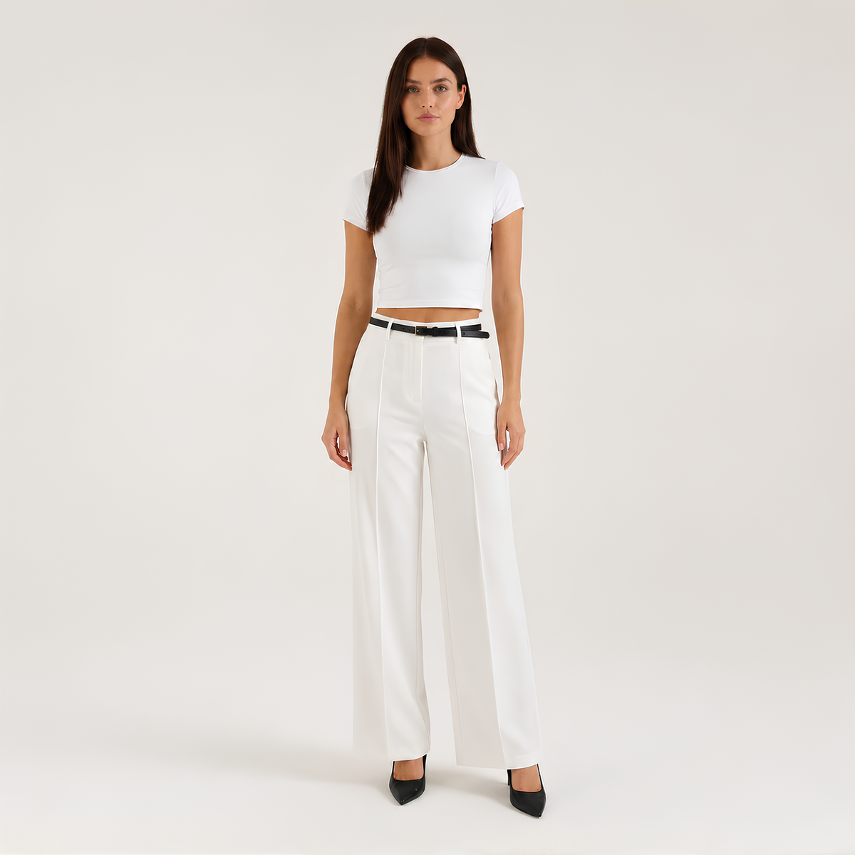 High Waist Tailored Pants