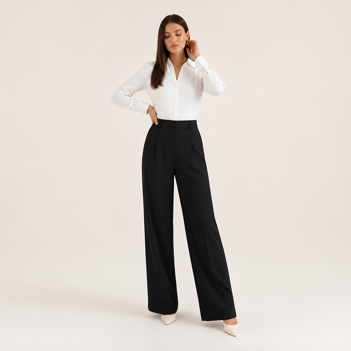 High Waist Tailored Pants