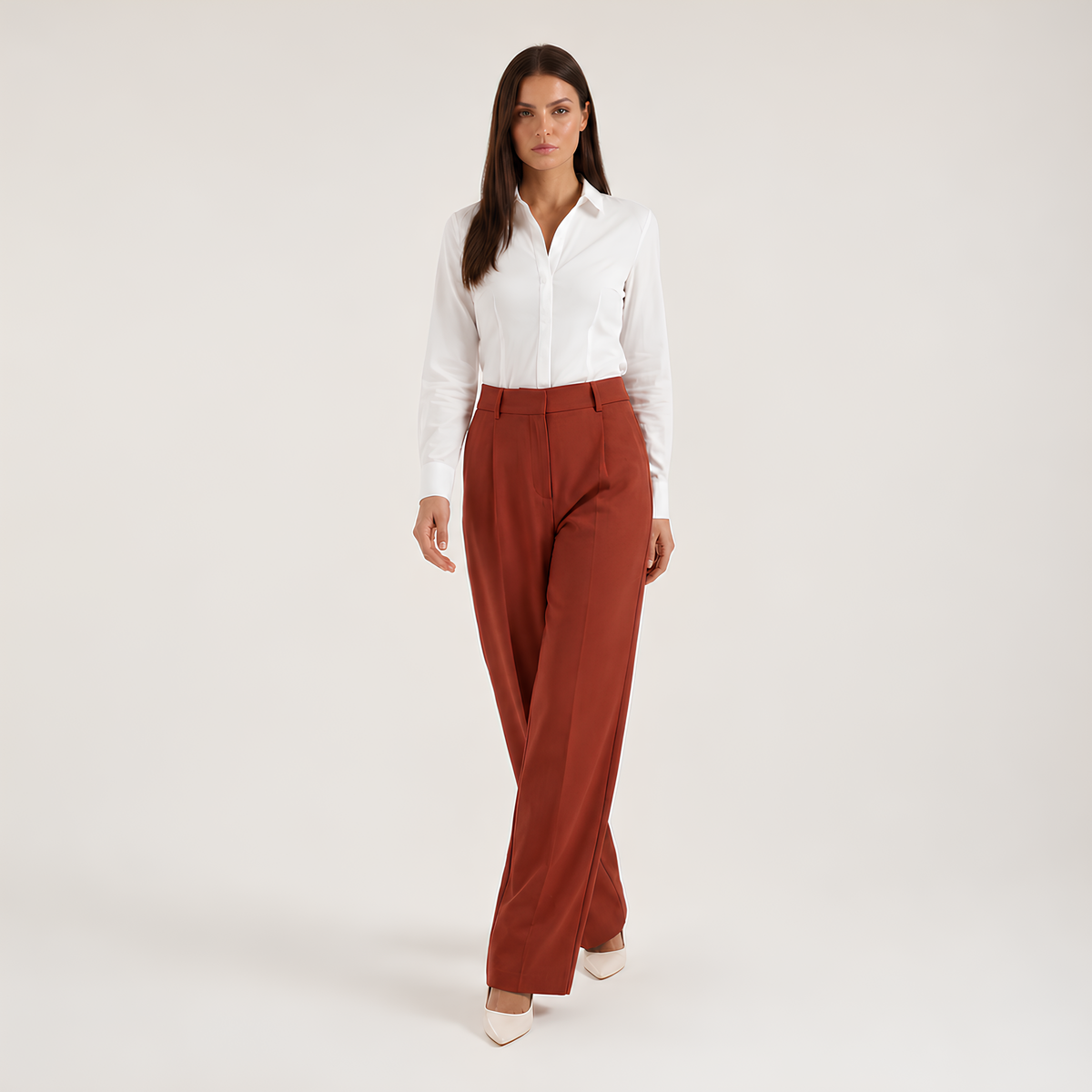 High Waist Tailored Pants