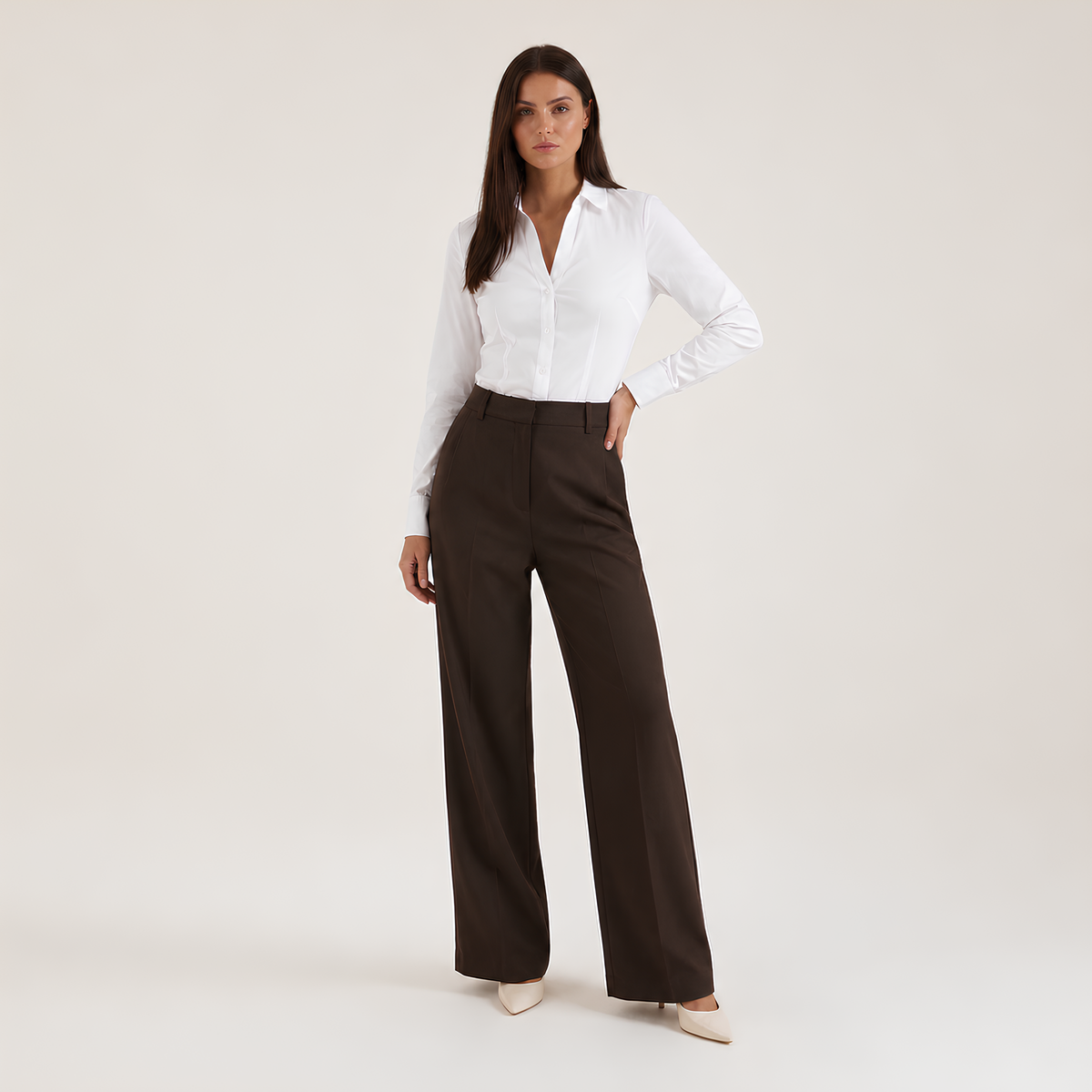 High Waist Tailored Pants