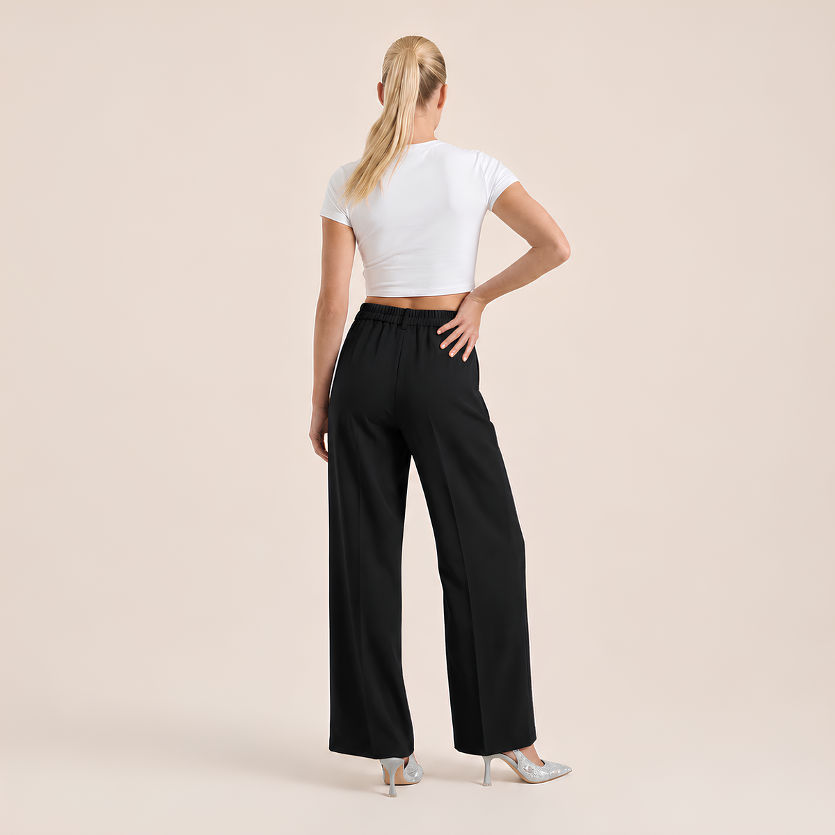 High Waist Tailored Pants