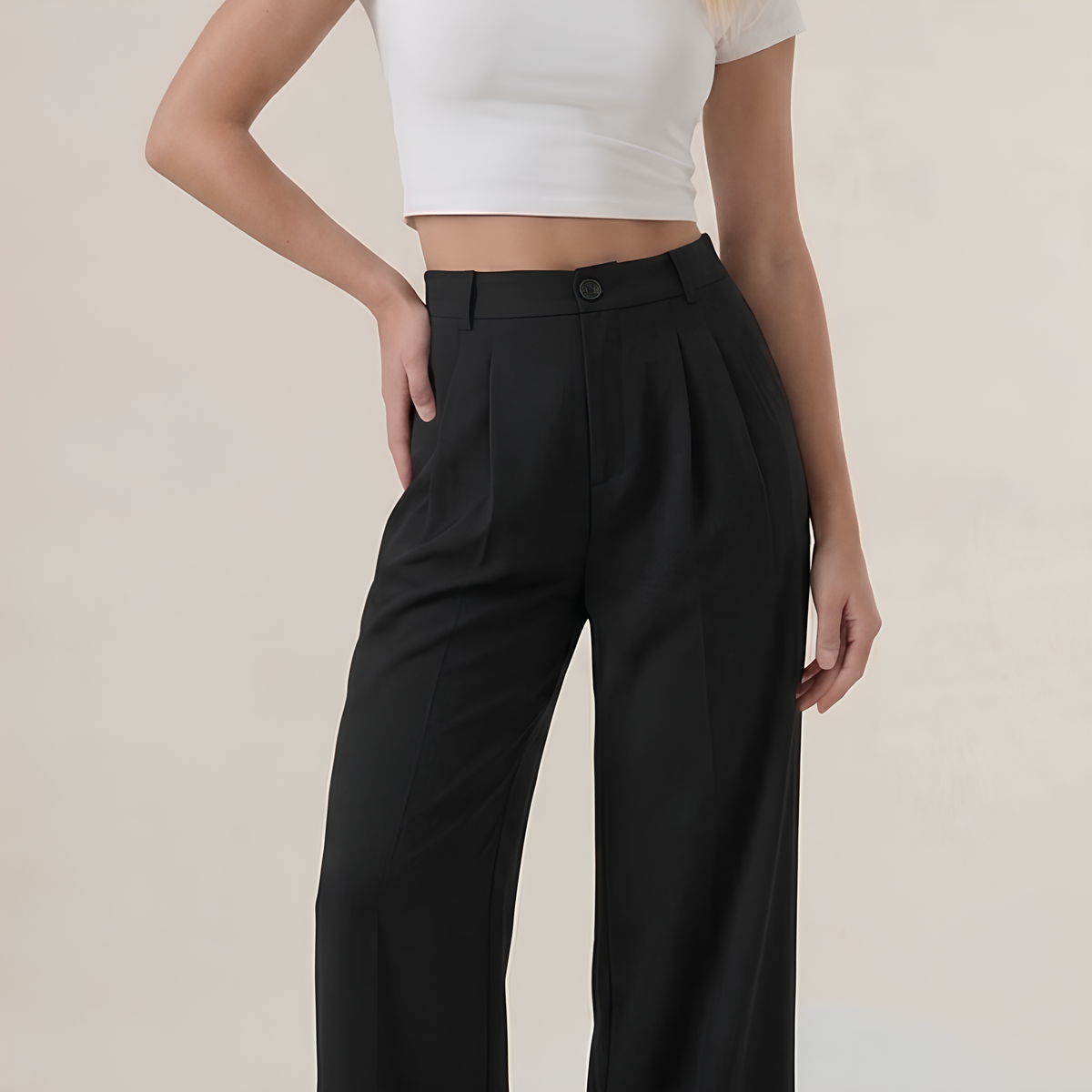 High Waist Tailored Pants
