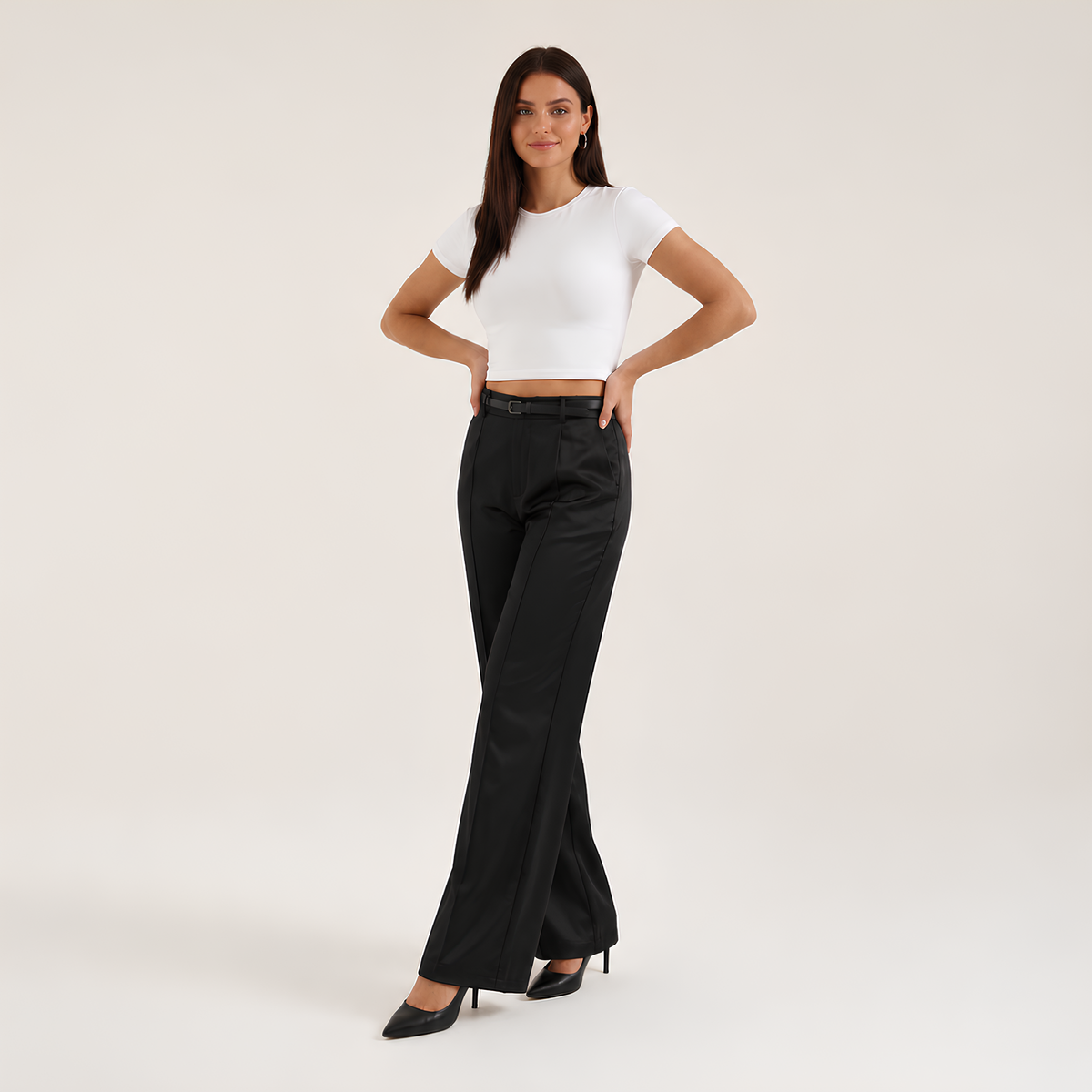 High Waist Tailored Pants