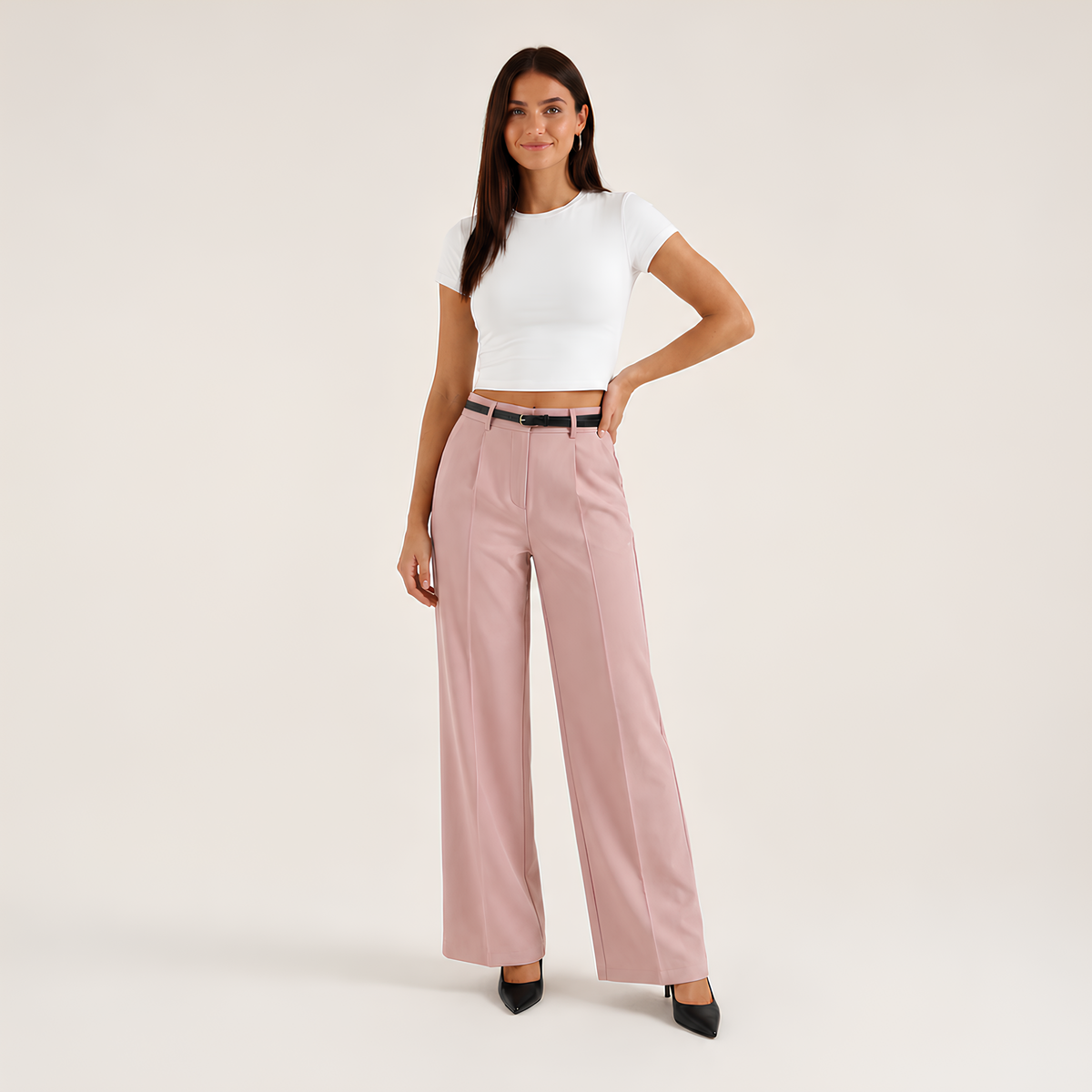 High Waist Tailored Pants
