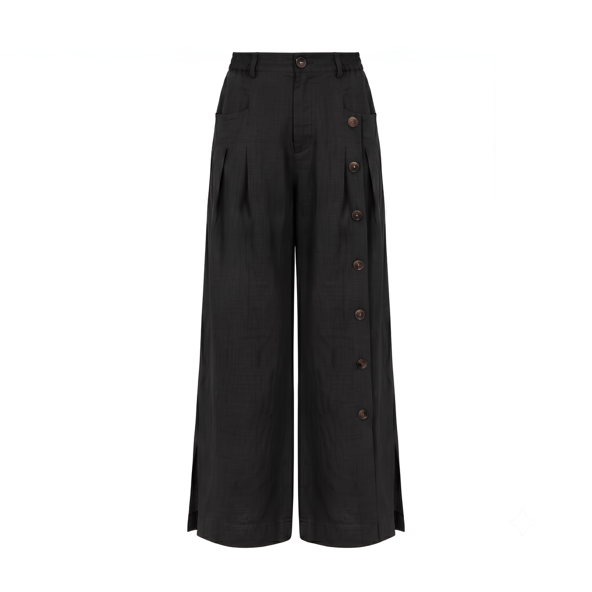 Pantalon en lin boutonnée Kaya