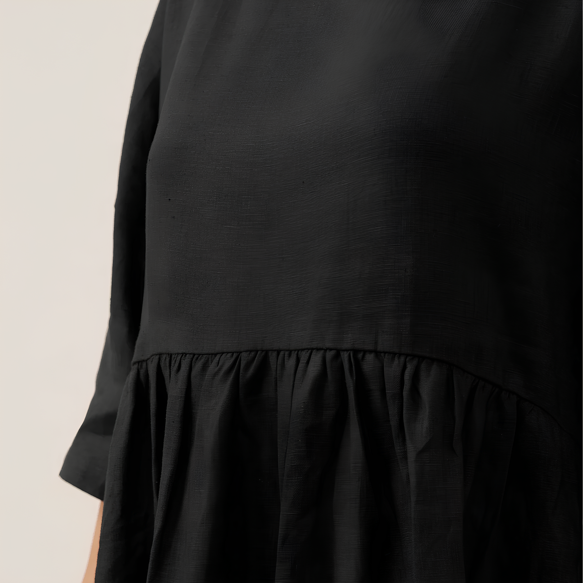 Linen A-Line Midi Dress